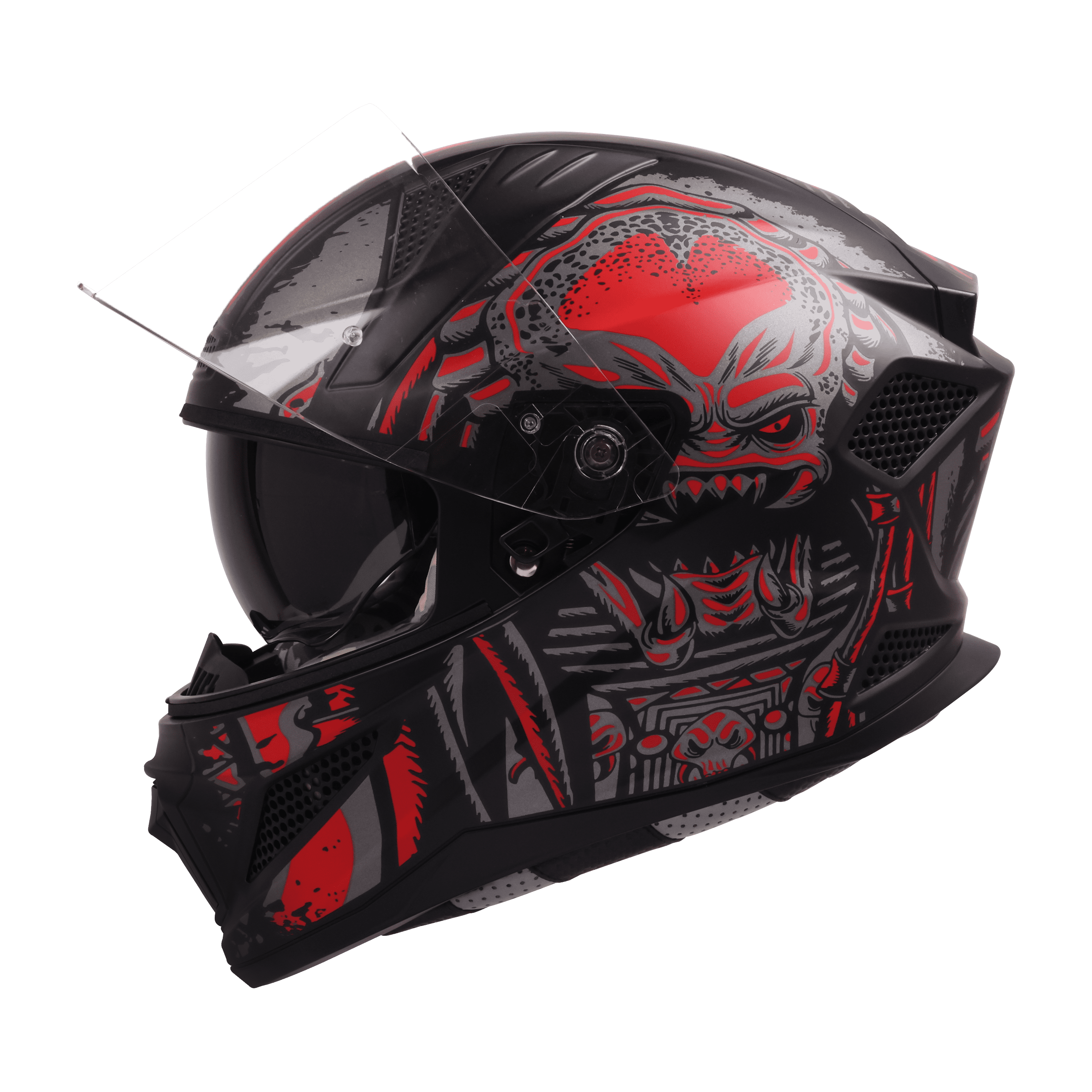 SBH-25 ISS PREDATOR GLOSSY BLACK WITH RED